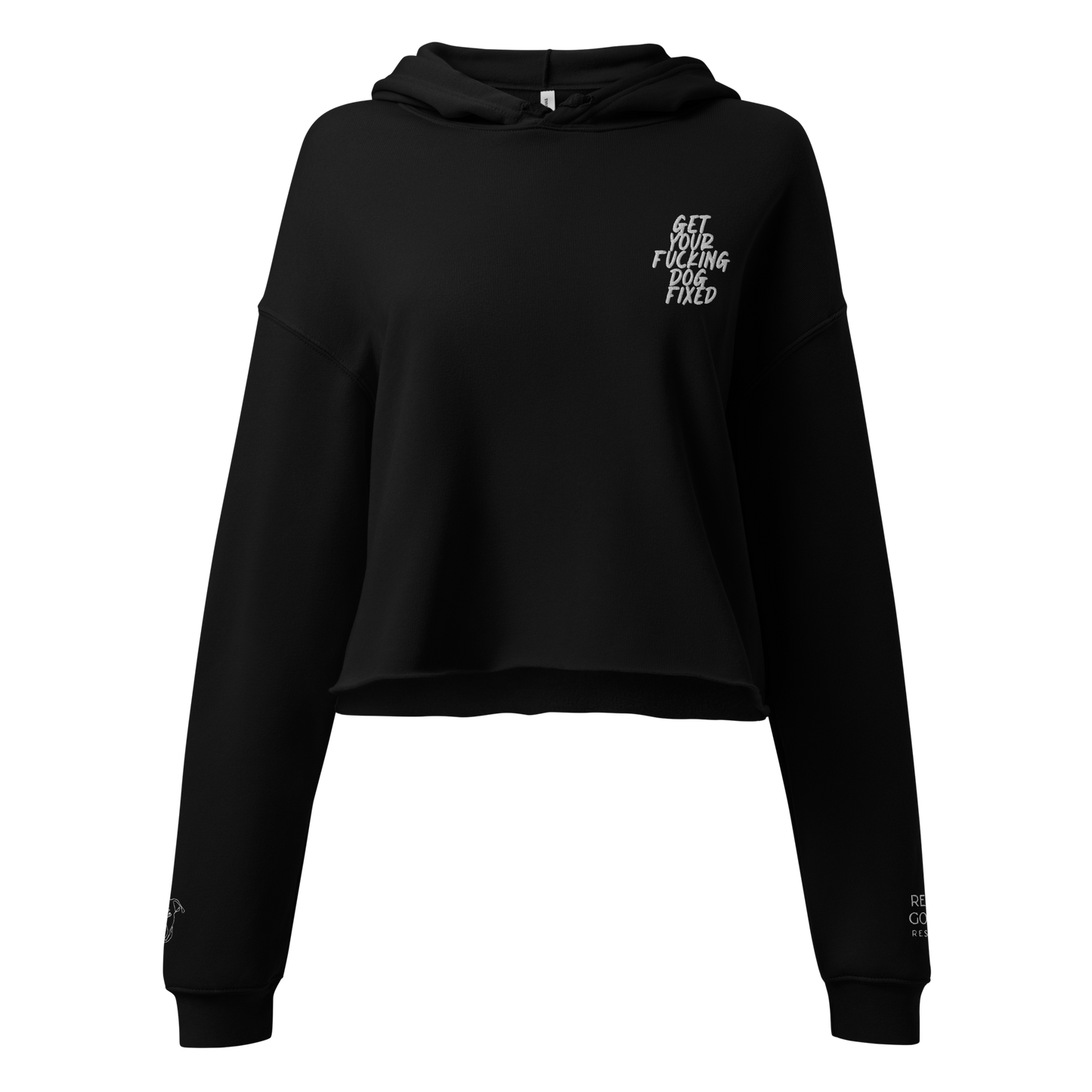 Get Your Fucking Dog Fixed Crop Hoodie